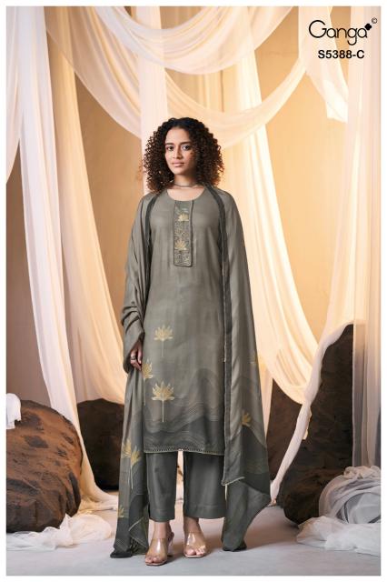 Ganga cielsa 5388 wholesale churidar dress material